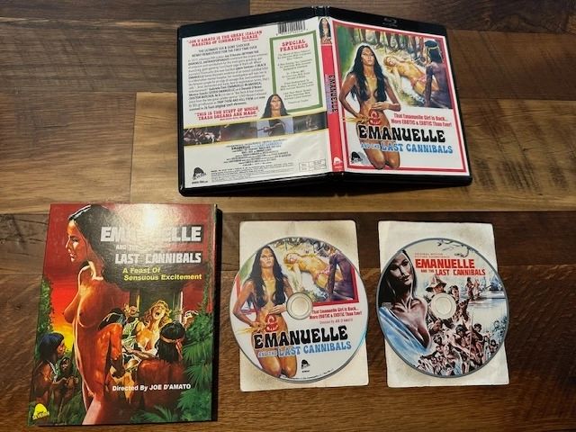 Emanuelle and the Last Cannibals Blu ray/CD - Severin Films - Slipcover - 2 Disc