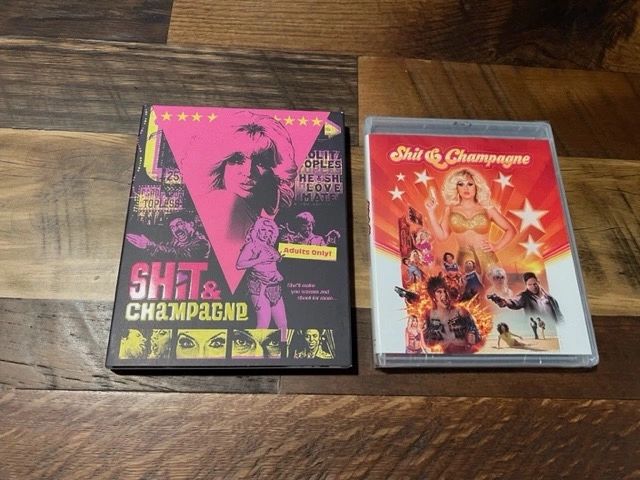 Shit & Champagne Blu ray - Vinegar Syndrome - Slipcover - Widescreen - NEW