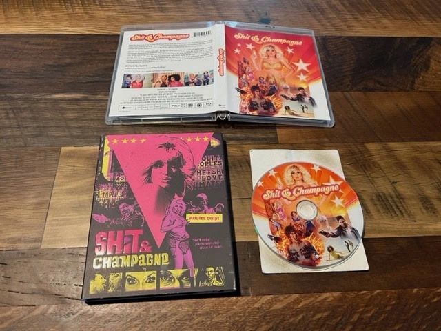 Shit & Champagne Blu ray/DVD - Vinegar Syndrome - Rare Slipcover - 2 Disc