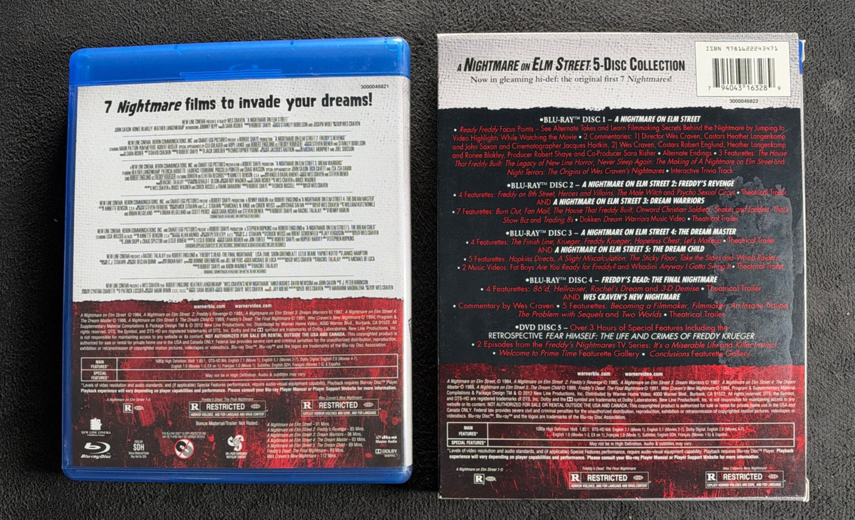 A Nightmare on Elm Street Collection (Blu-ray, Part 1-7, New Line, Slipcover)