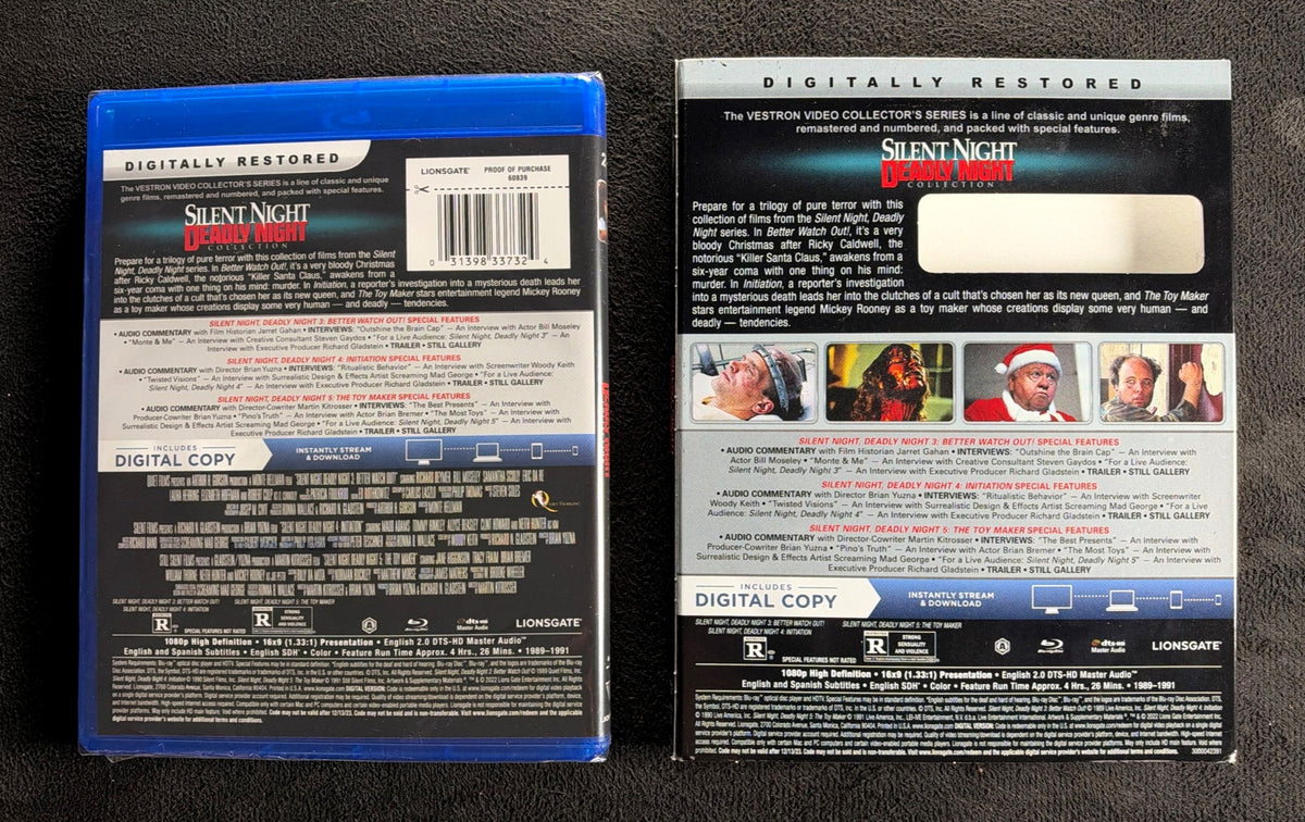 Silent Night, Deadly Night Collection (Blu-ray, Vestron Video, Slipcover, NEW)