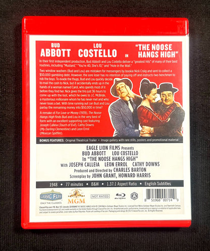 The Noose Hangs High (Blu-ray, Classicflix, OOP, Abbott & Costello)