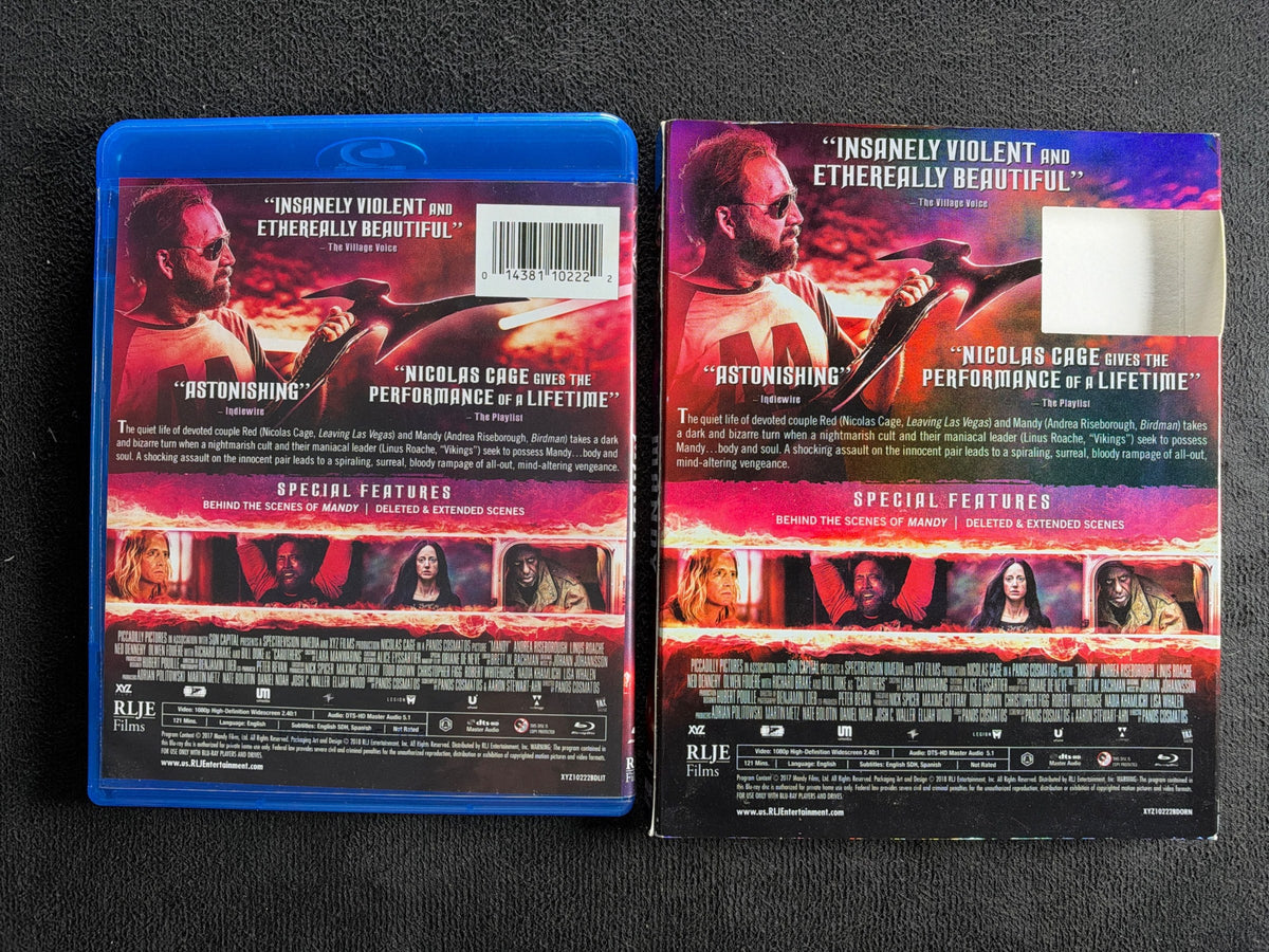 Mandy (Blu-ray, RLJE Films, Slipcover, Nicholas Cage Classic)