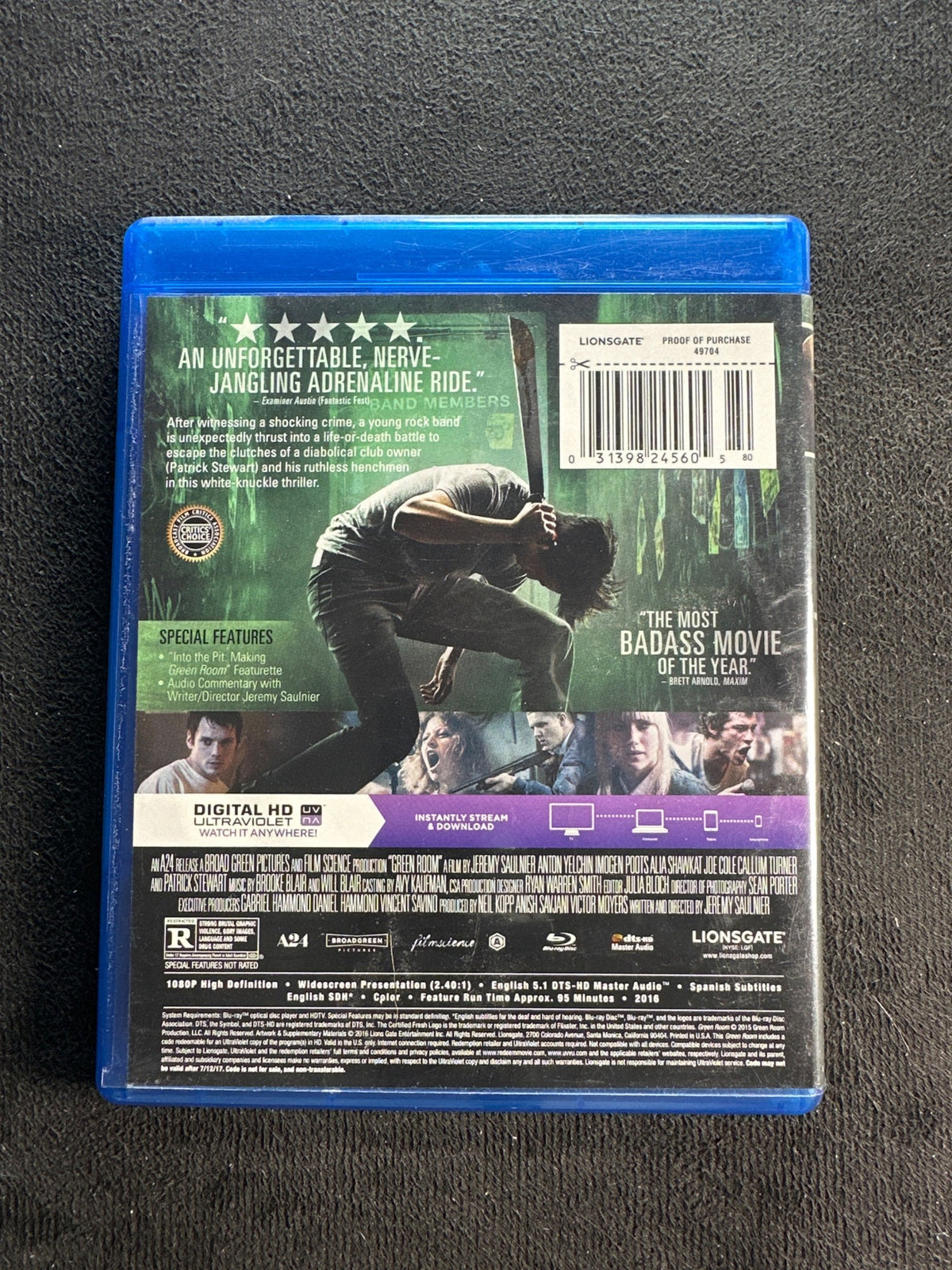 Green Room (Blu-ray, Lionsgate, 2016 Horror Classic, Widescreen)