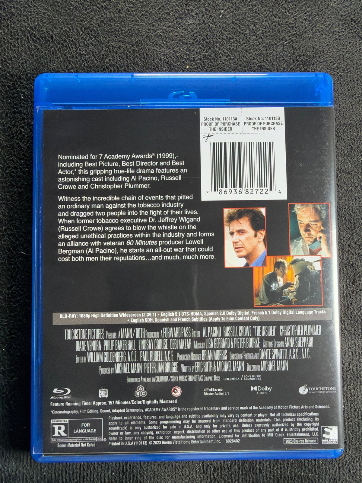 The Insider (Blu-ray, Touchstone, Russell Crowe Classic, Widescreen)