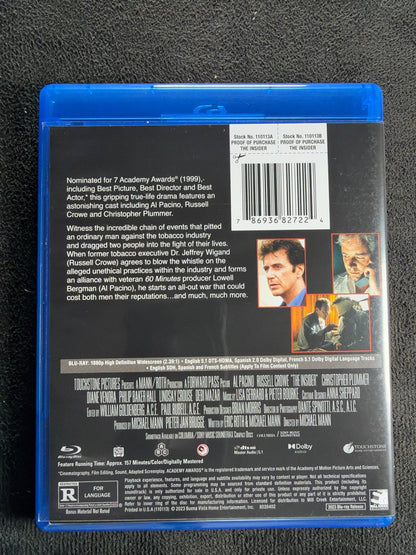 The Insider (Blu-ray, Touchstone, Russell Crowe Classic, Widescreen)