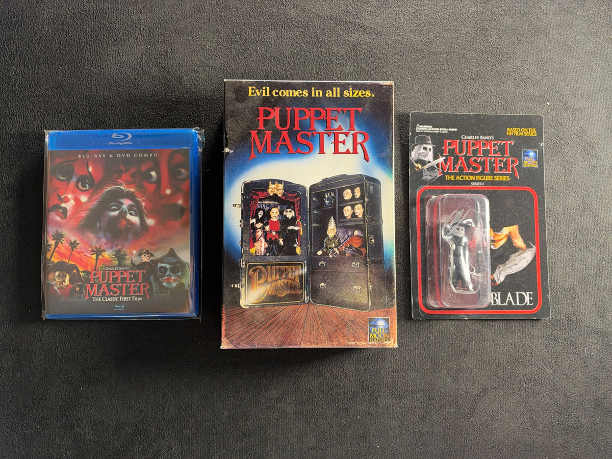 Puppet Master (Blu-ray, Full Moon Pictures, VHS Packaging, Figure)