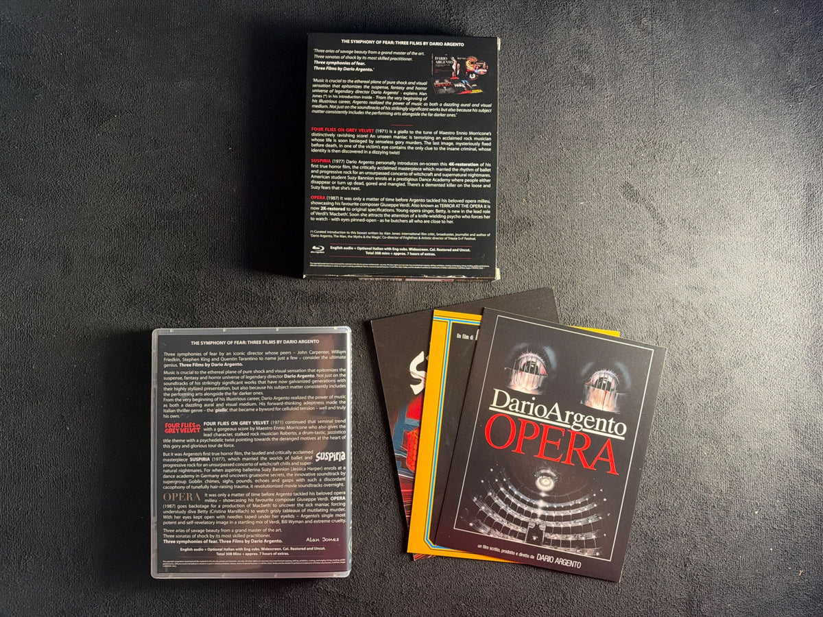 Dario Argento Box Set: The Symphony of Fear (Blu-ray, Slipcase. 3 Movies)