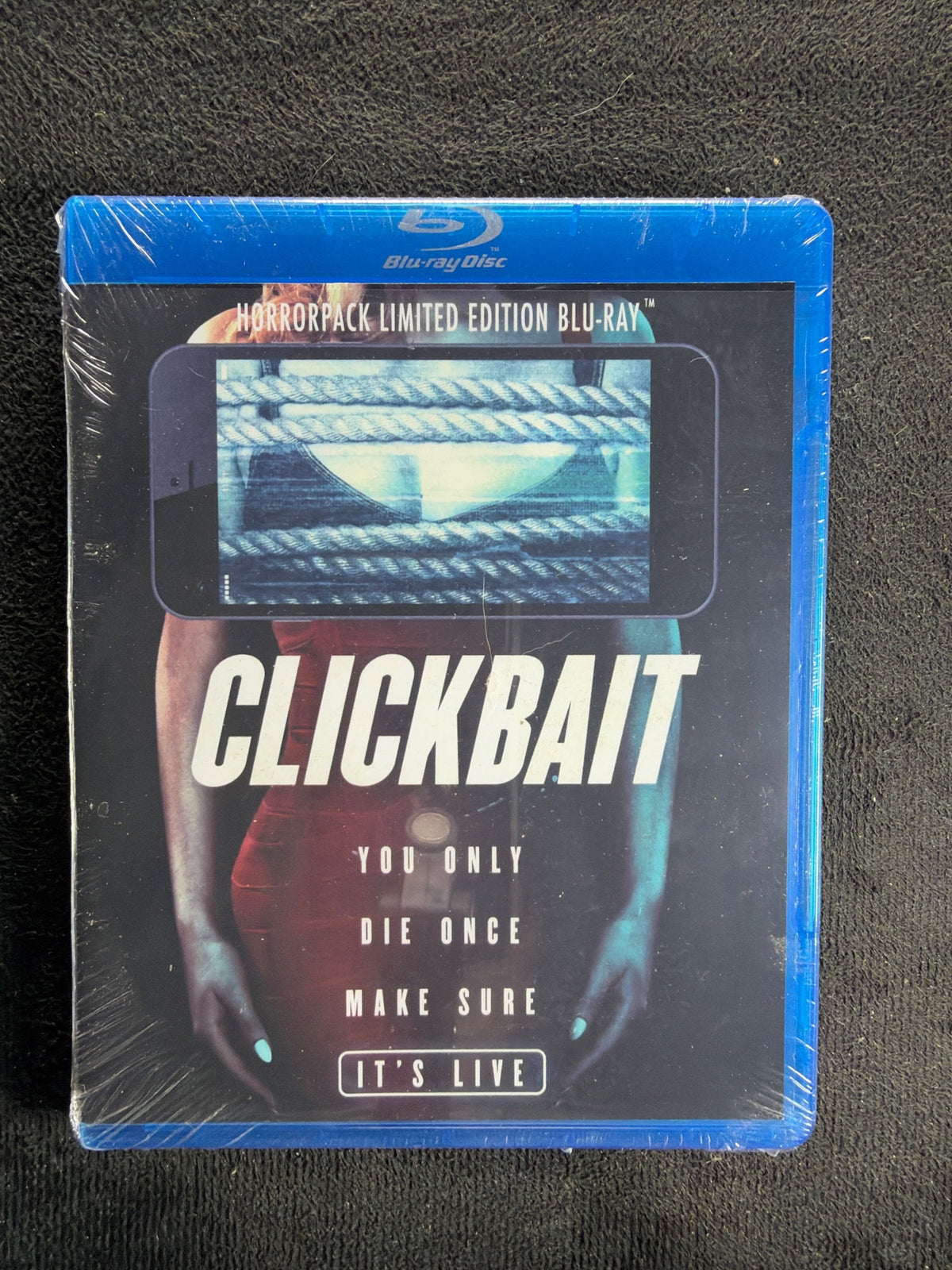 Clickbait (Blu-ray, HorrorPack, 2019 Horror Classic, Widescreen, NEW/Sealed)