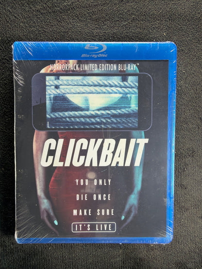 Clickbait (Blu-ray, HorrorPack, 2019 Horror Classic, Widescreen, NEW/Sealed)