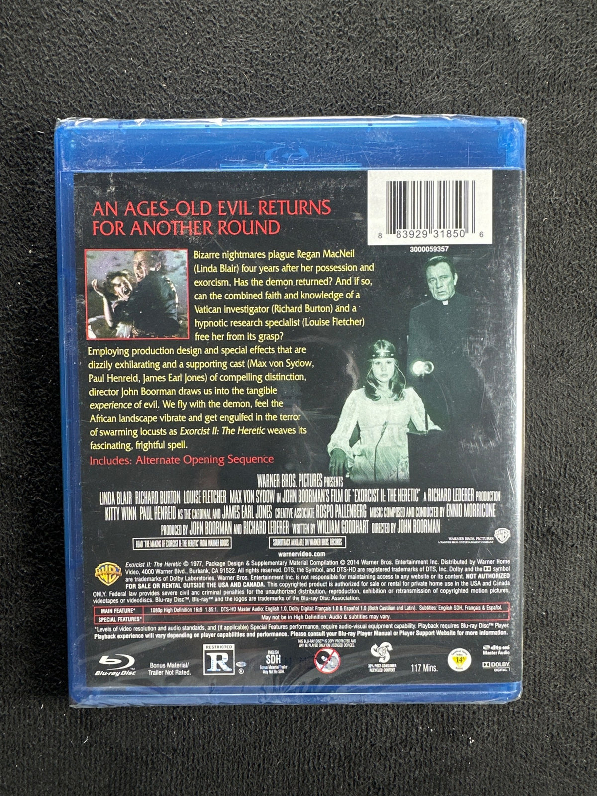 Exorcist II: The Heretic (Blu-ray, Warner Bros., 70's Horror, NEW/Sealed)