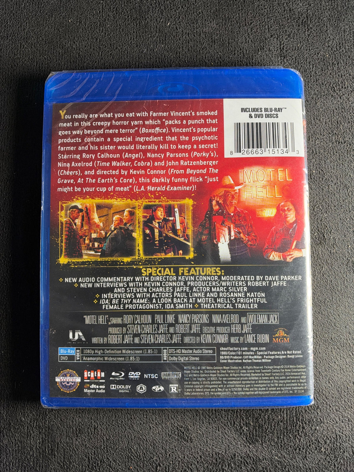 Motel Hell (Blu-ray, Scream Factory, 80's Horror Classic, NEW/Sealed)