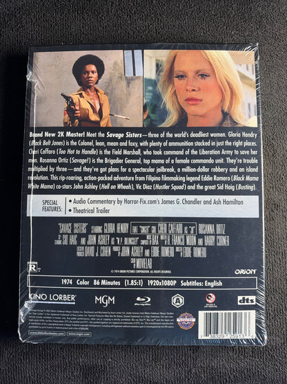 Savage Sisters (Blu-ray, Kino Lorber, Slipcover, 70's Classic, NEW/Sealed)