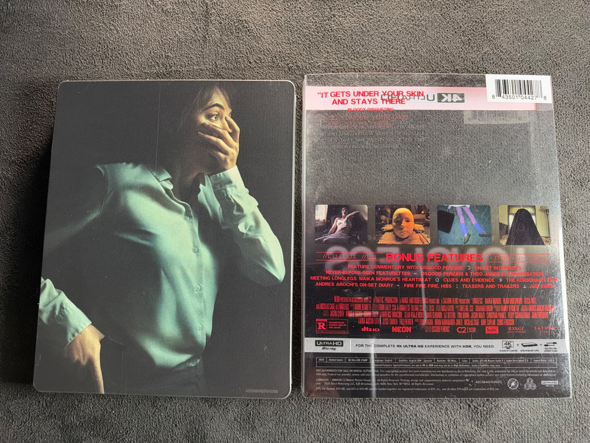 Longlegs (4K Ultra HD, Neon, Steelbook, Slipcover, No Digital)