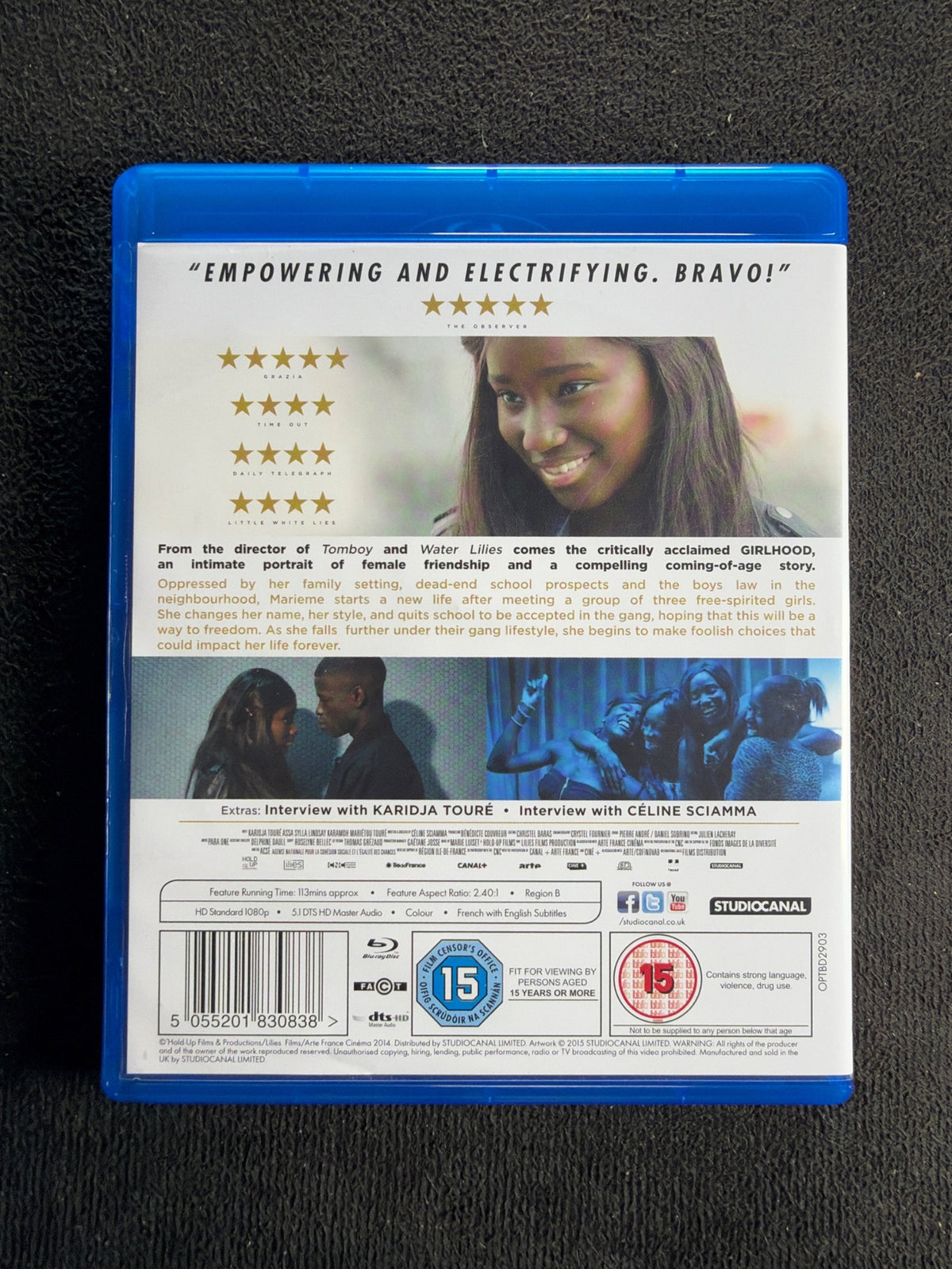 Girlhood (Blu-ray, Studio Canal, Region B, Widescreen)