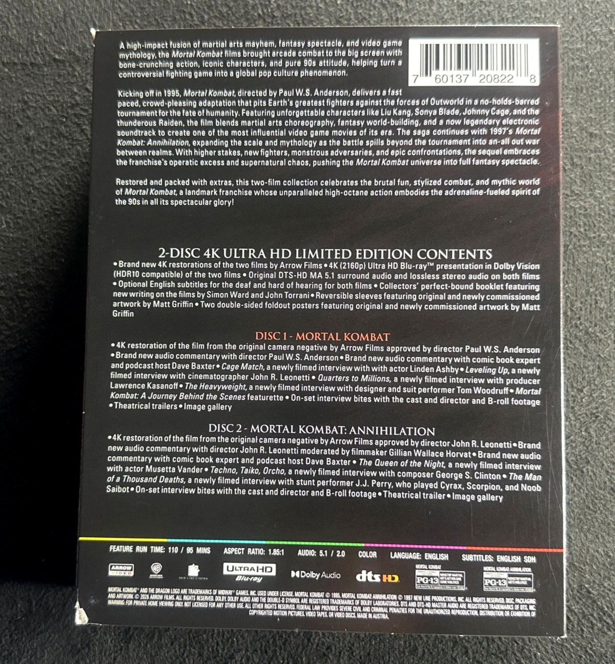 Mortal Kombat Kollection (4K Ultra HD, Slipcover, Arrow Video, Boxset)