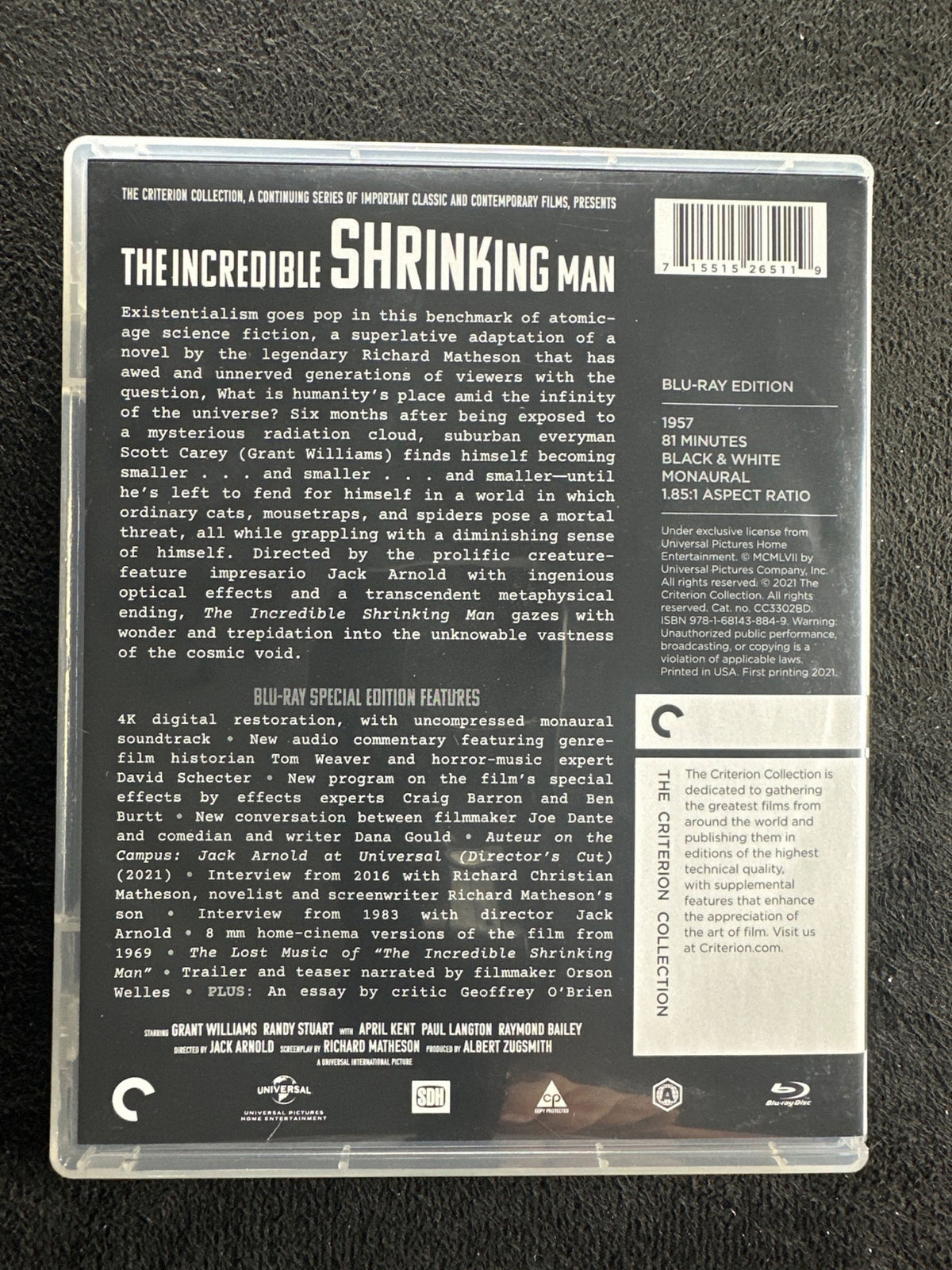 The Incredible Shrinking Man (Blu-ray, Criterion Collection, 50's Classic)