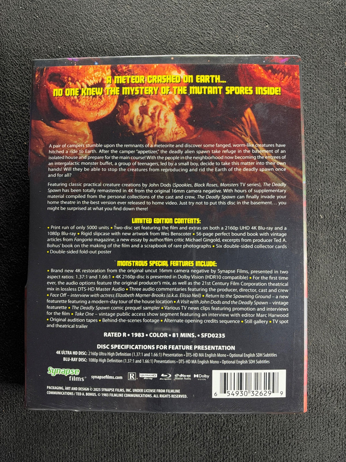 The Deadly Spawn (4K Ultra HD, Synapse Films, Slipcover, Limited Edition, NEW)