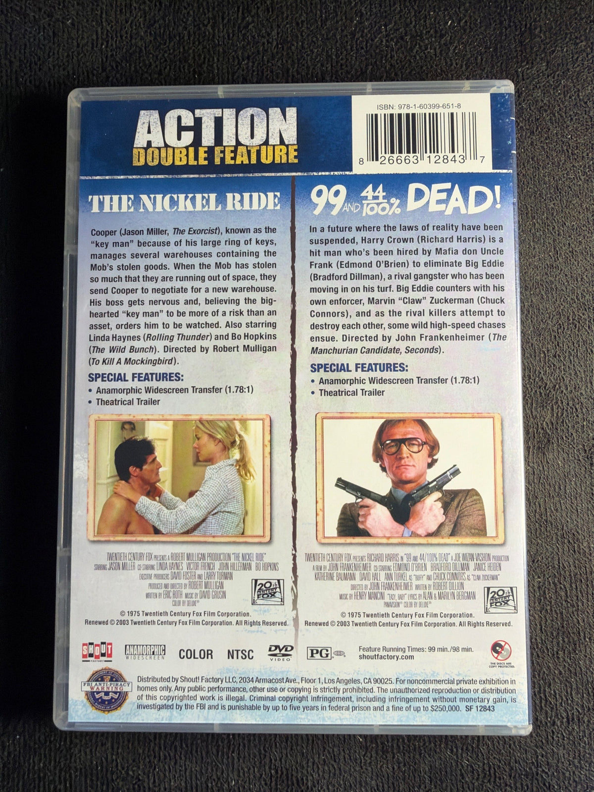 The Nickel Ride / 99 and 44/100% Dead! (DVD, Shout! Factory, 2 Classics)
