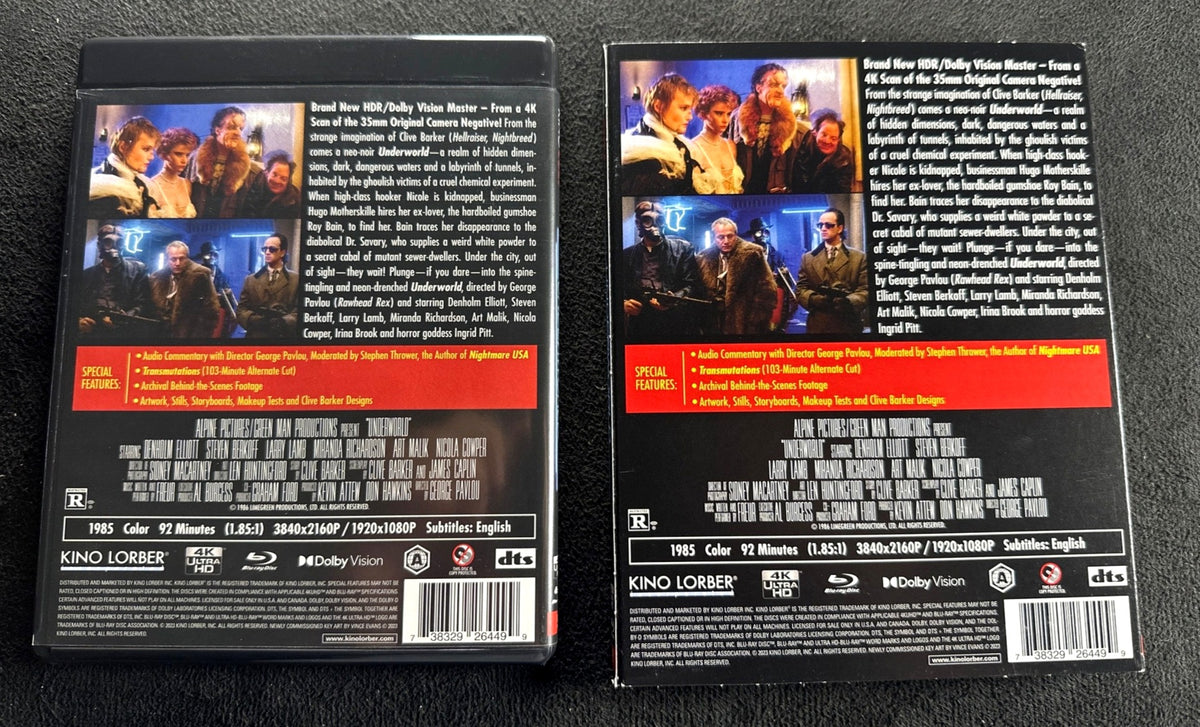 Underworld (4K Ultra HD, Kino Lorber, Slipcover, Clive Baker Classic)