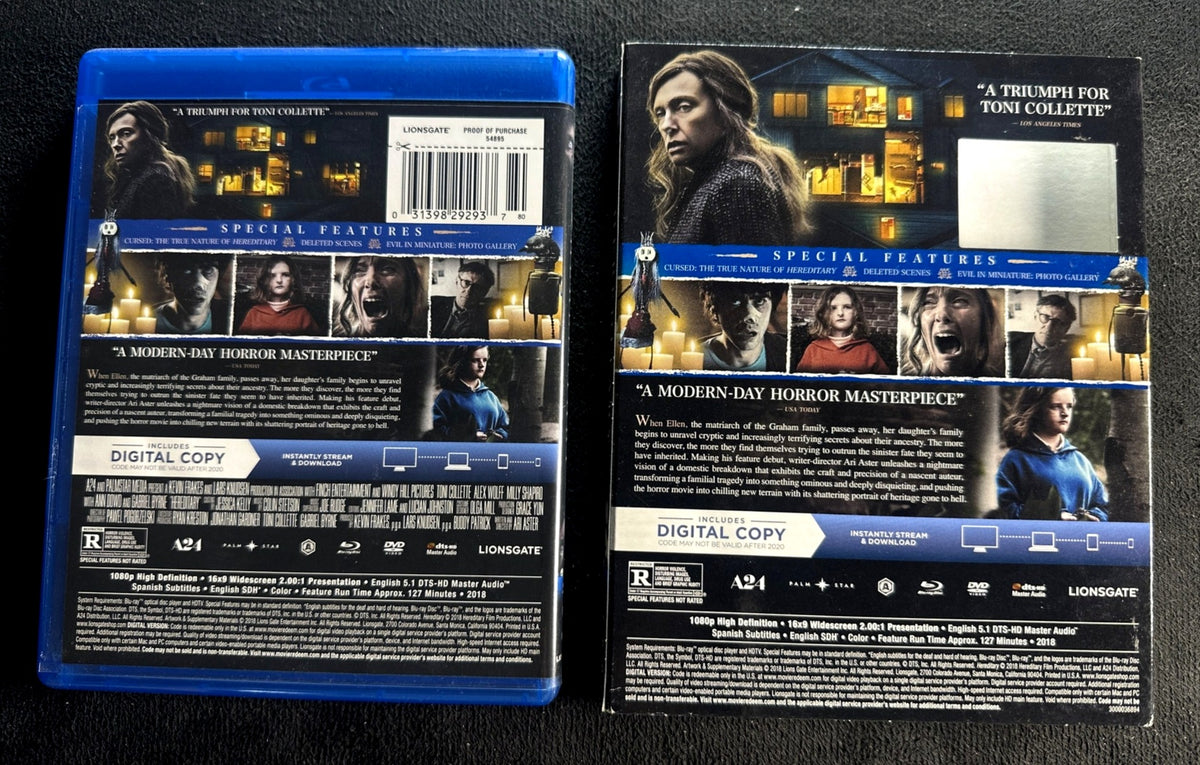 Hereditary (Blu-ray, Lionsgate Films, Modern Horror, Widescreen, Slipcover)