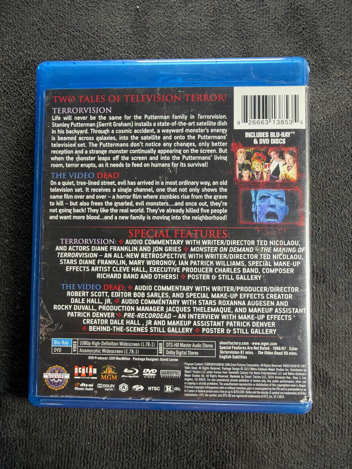 TerrorVision & The Video Dead  (Blu-ray, Scream Factory, Double Feature)