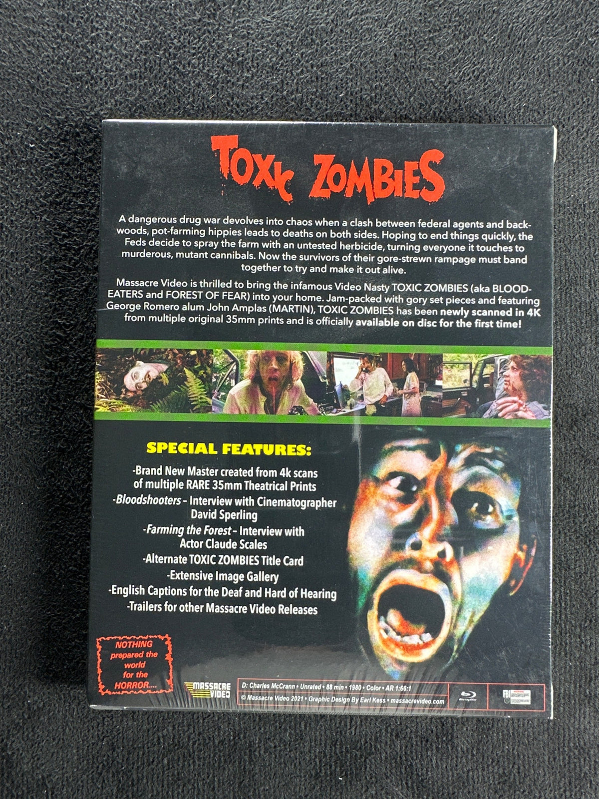 Bloodeaters AKA Toxic Zombie (Blu-ray, Massacre Video, Slipcase, NEW/Sealed)