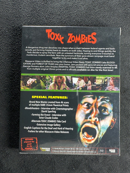 Bloodeaters AKA Toxic Zombie (Blu-ray, Massacre Video, Slipcase, NEW/Sealed)