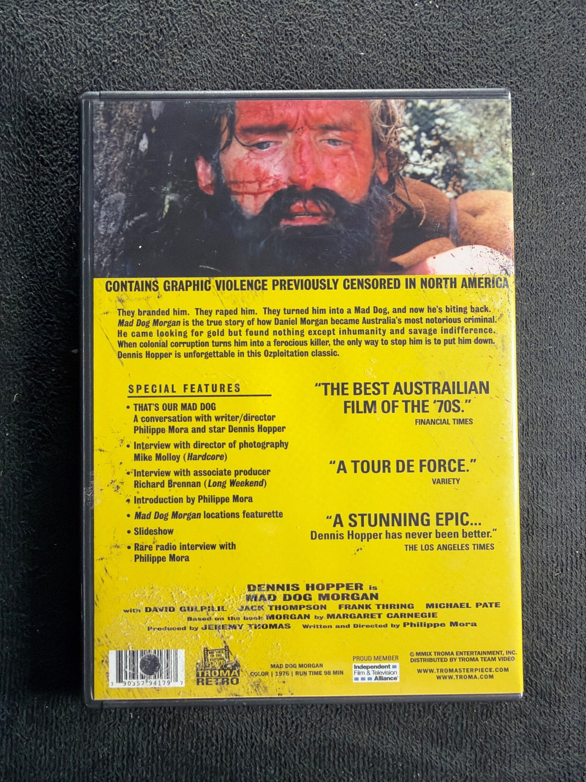 Mad Dog Morgan (DVD, Troma Retro, 2 Disc Limited Edition, 70's Classic,