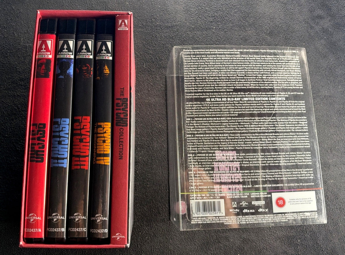 Psycho Collection (4K Ultra HD, Arrow Video, Limited Edition, Slipcover)