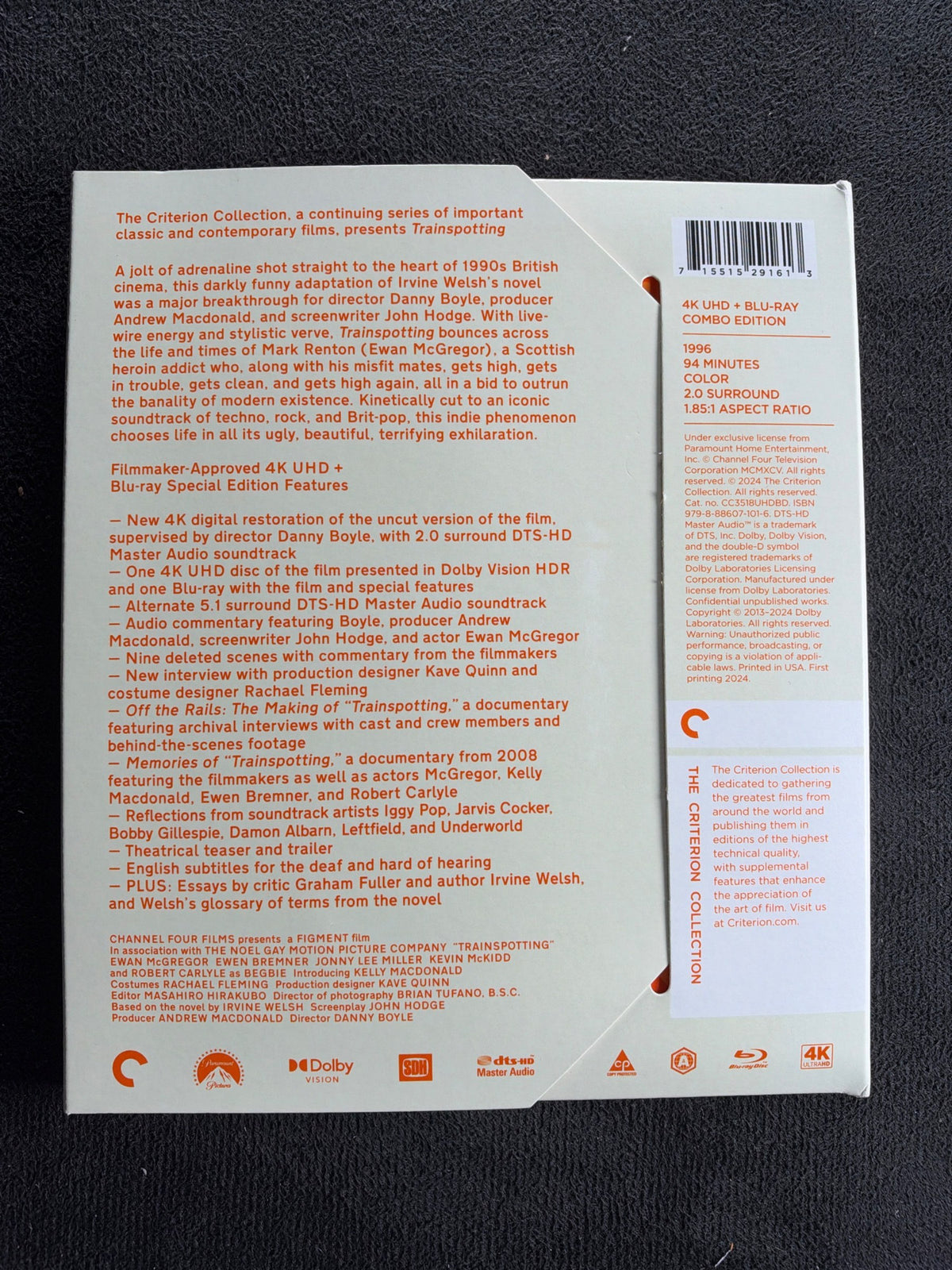 Trainspotting (4K Ultra HD, Criterion Collection, 90's Classic, Widescreen)