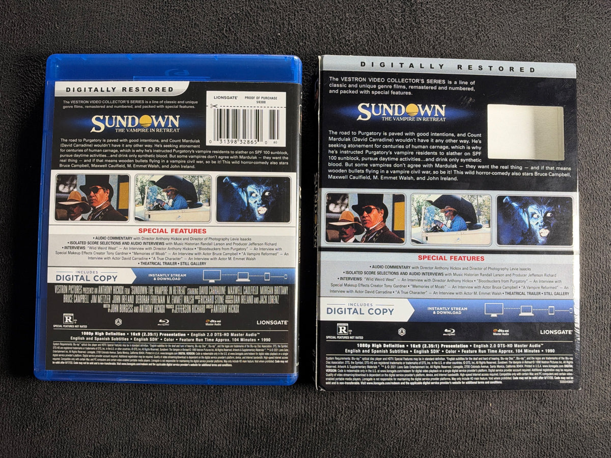 Sundown The Vampire In Retreat (Blu-ray, Vestron Video, Slipcover)