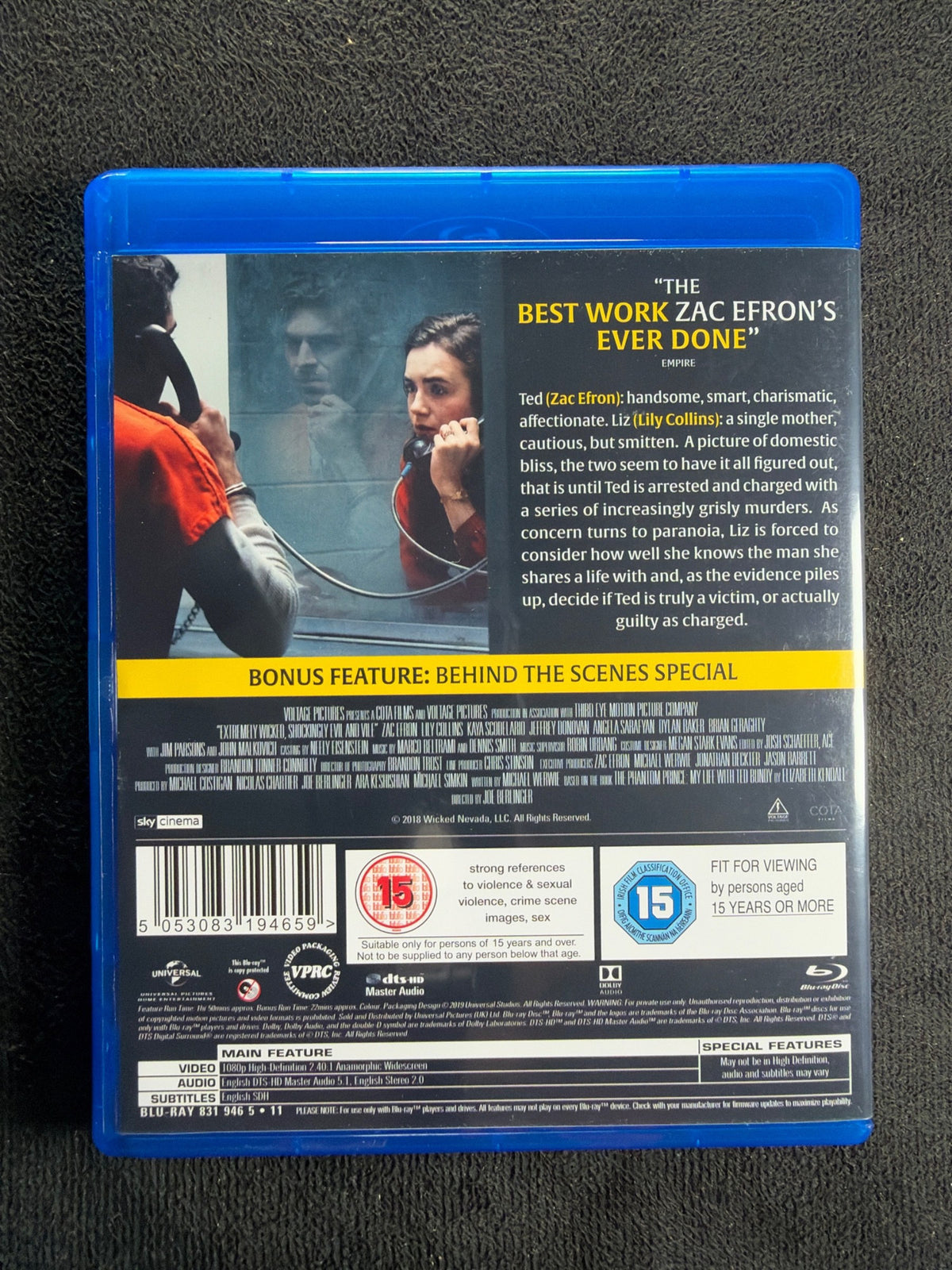 Extremely Wicked, Shockingly Evil and Vile (Blu-ray, Universal Studios, Region B