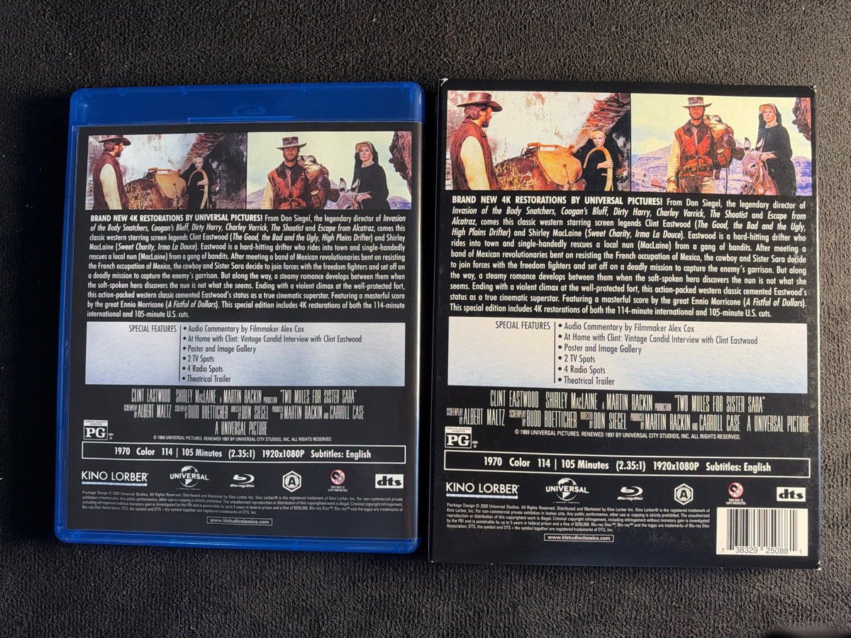 Two Mules for Sister Sara (Blu-ray, KL Studio Classics, Slipcover, 70's Classic)