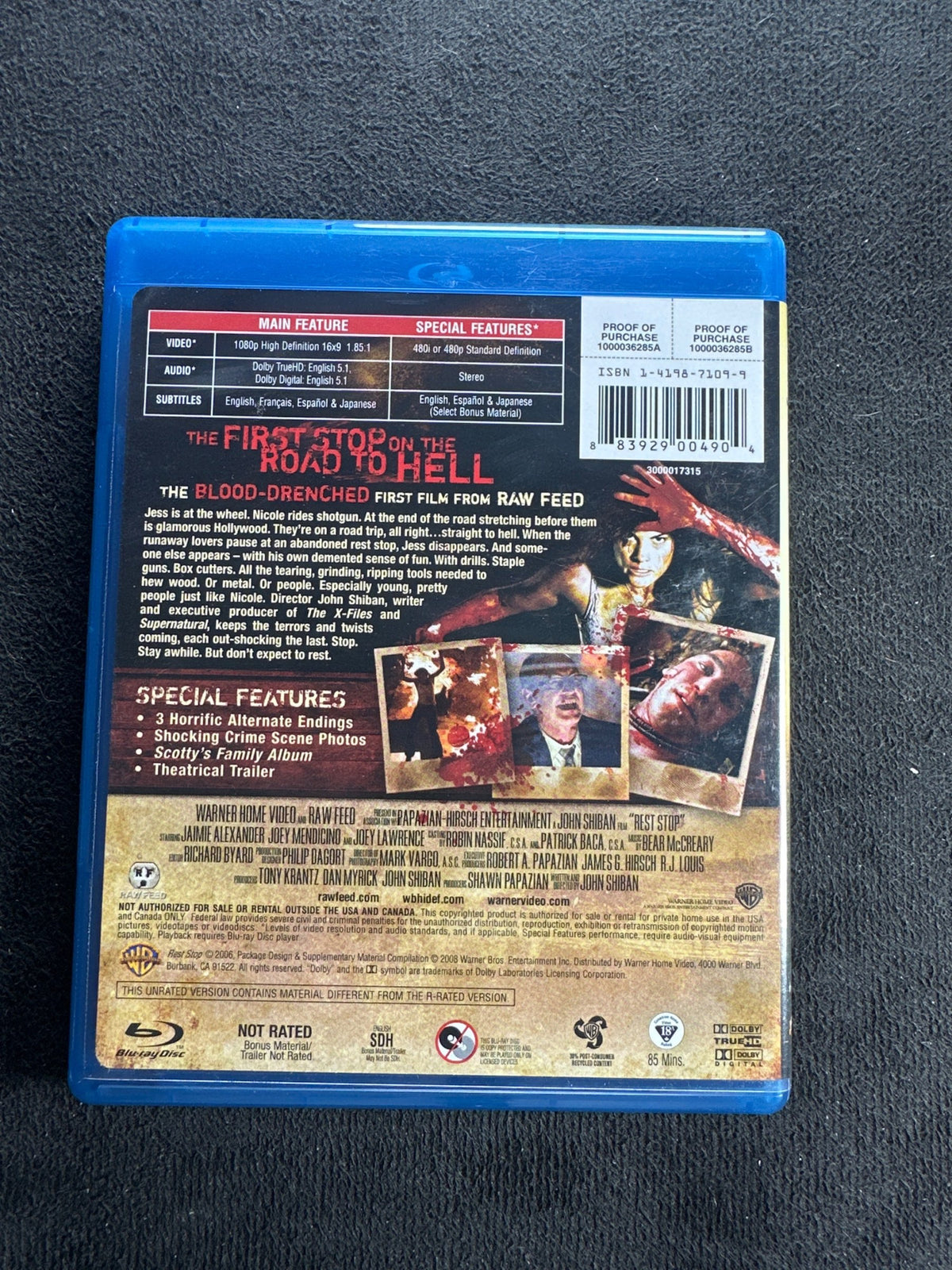 Rest Stop: Dead Ahead (Blu-ray, Warner Bros. 2006 Horror)