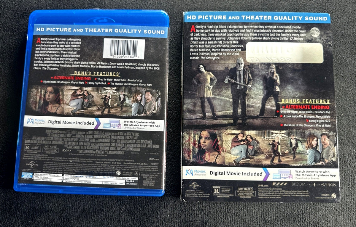 The Strangers: Prey at Night (Blu-ray, Universal Studios, Slipcover, No Digital)