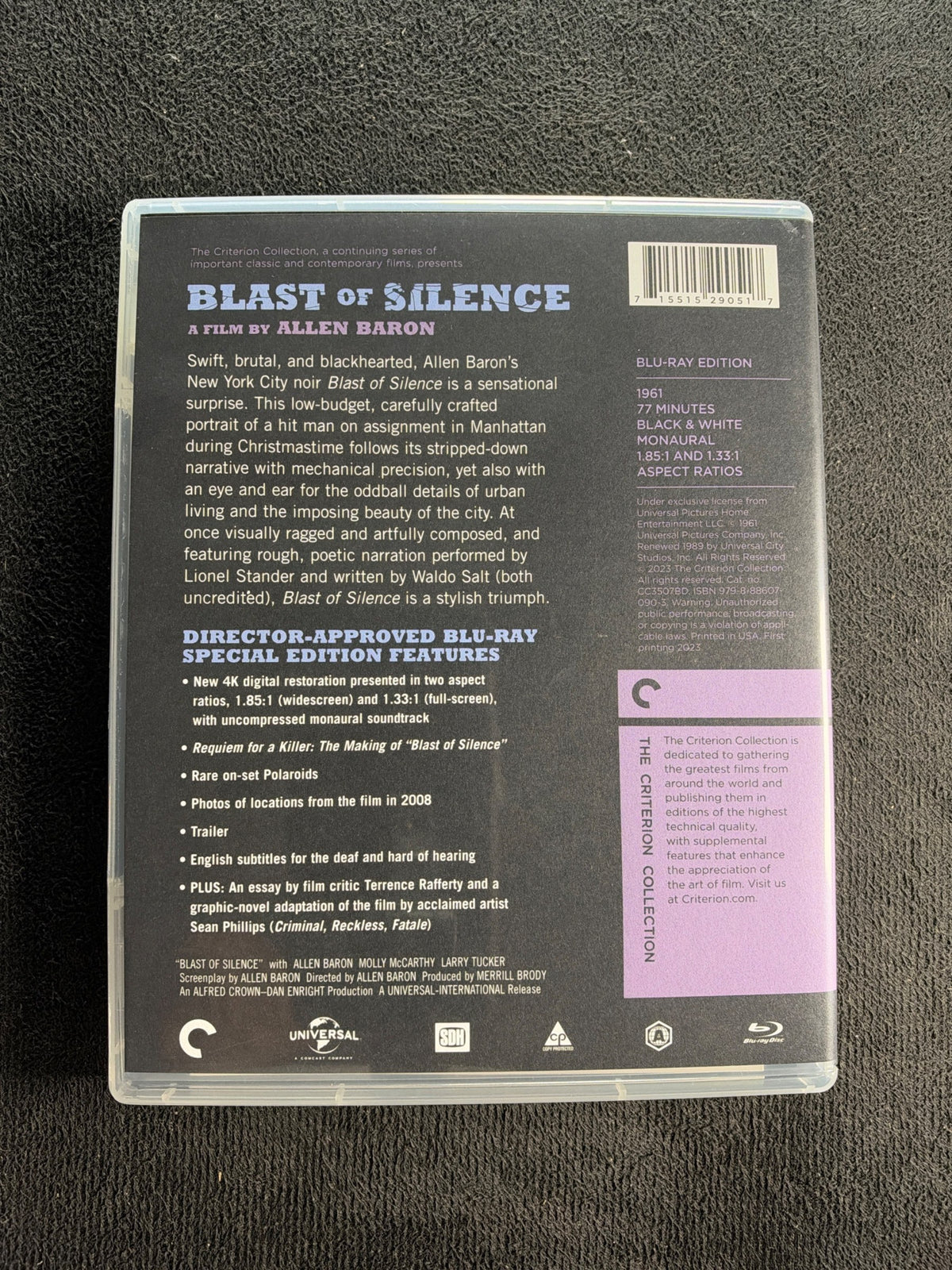 Blast of Silence (Blu-ray, Criterion Collection, 60's Classic, Widescreen)