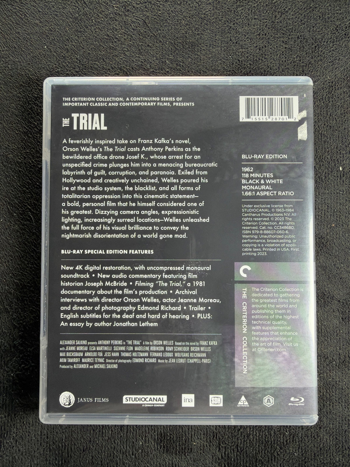 The Trial (Blu-ray, Criterion Collection, Special Edition, 60's Classic)