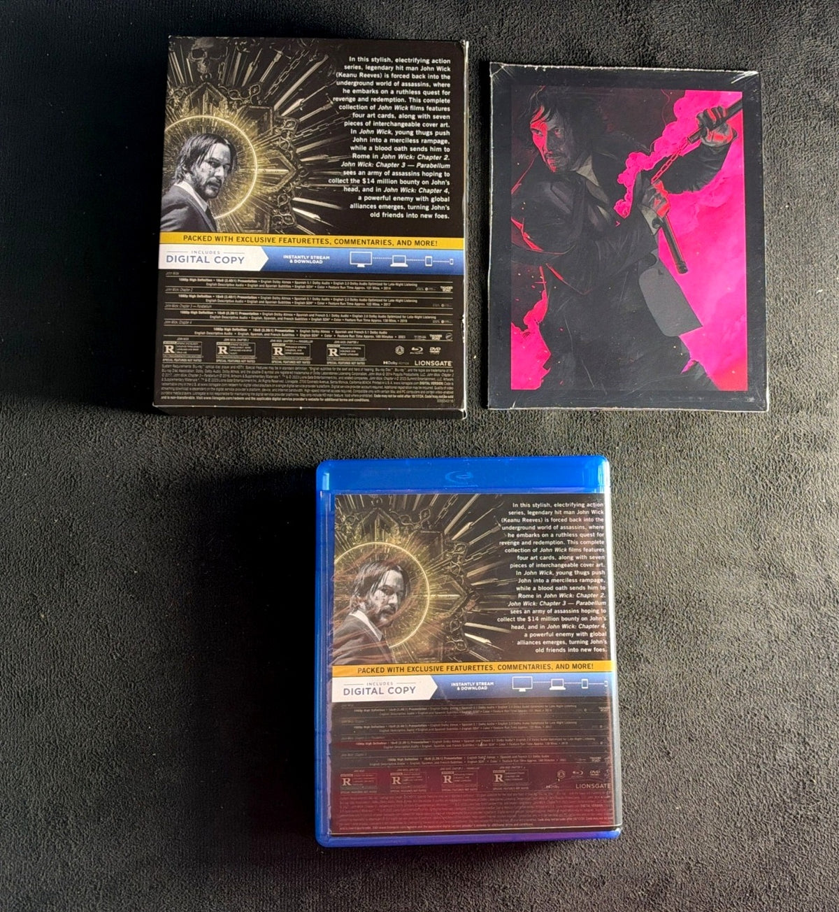 John Wick: Chapters 1-4 (Blu-ray, Art Cards, Boxset, Classic, Widescreen)