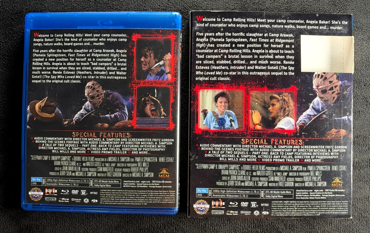 Sleepaway Camp II: Unhappy Campers (Blu-ray, Scream Factory, Slipcover)