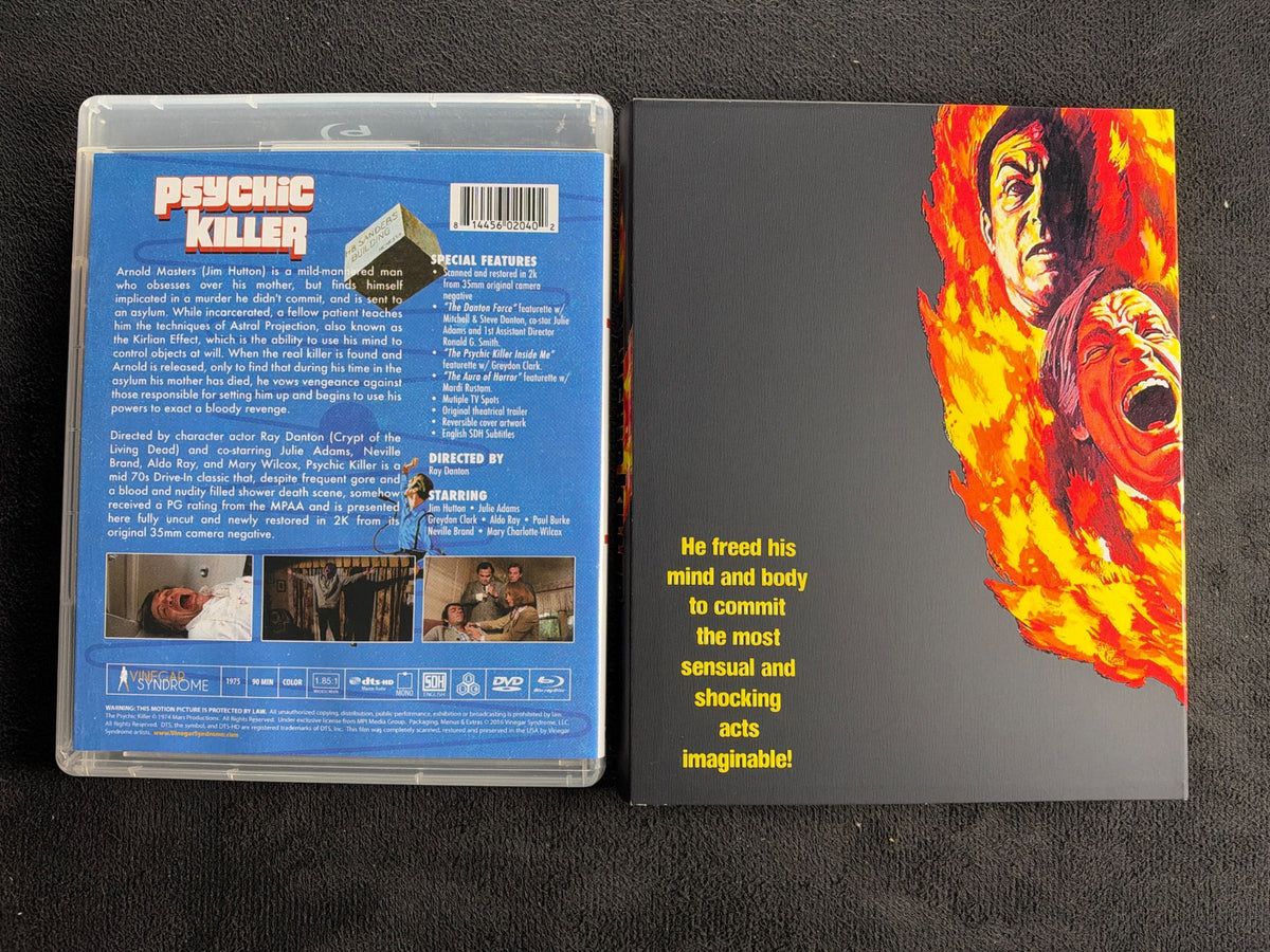 Psychic Killer (Blu-ray, Vinegar Syndrome, 70's Horror Classic, Slipcover)