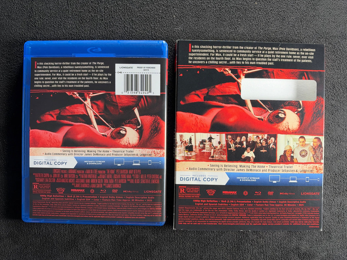 The Home (Blu-ray, Lionsgate, Slipcover, Pete Davidson Classic, No Digital)