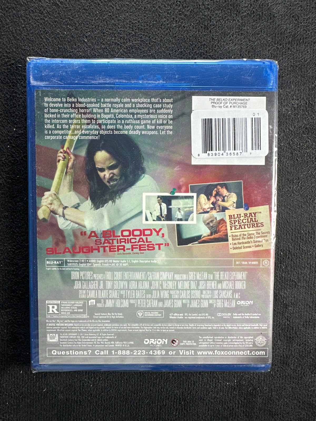 The Belko Experiment (Blu-ray, Orion Pictures, NEW/Sealed)