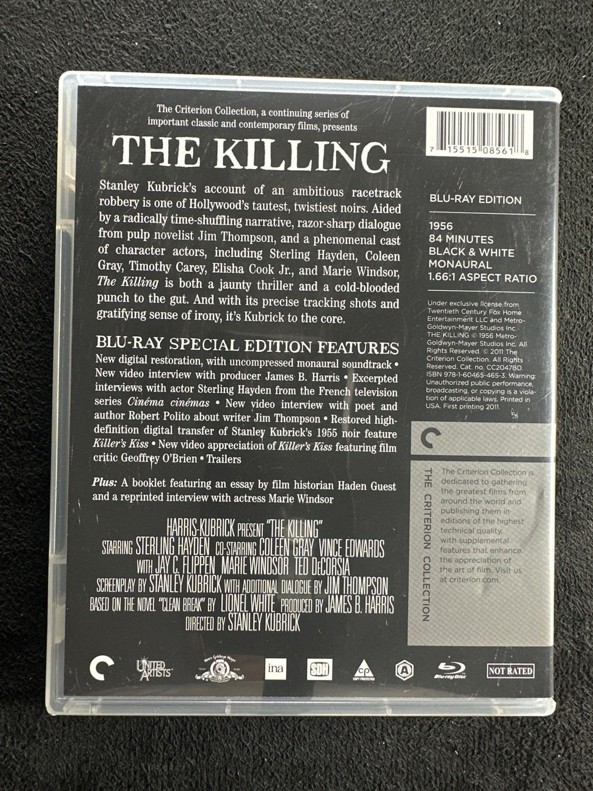 The Killing (Blu-ray, Criterion Collection, 50's Classic, Special Edition)