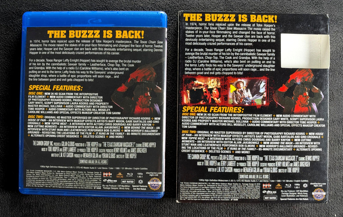The Texas Chainsaw Massacre Part 2 (Blu-ray, Scream Factory, Slipcover)