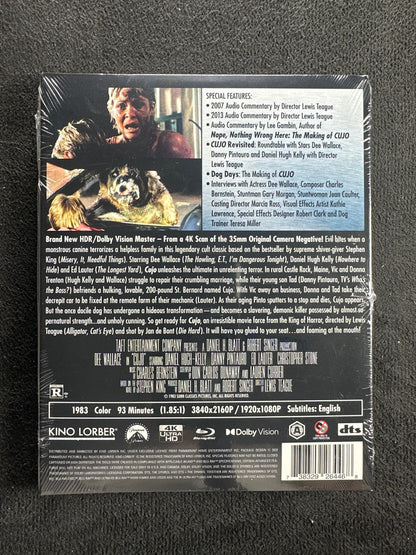 Cujo (4K Ultra HD, Kino Lorber, Slipcover, 80's Horror, NEW/Sealed)
