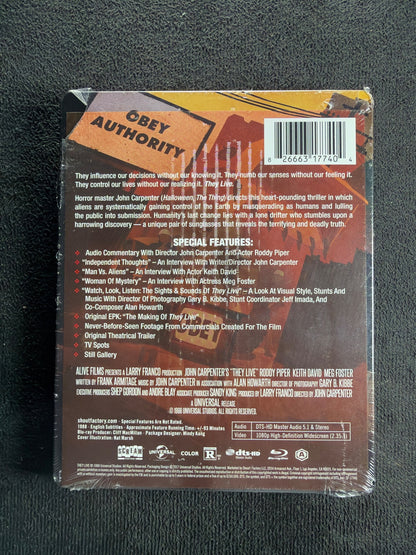 They Live (Blu-ray, Scream Factory, Steelbook, 80's Classic Horror, NEW/Sealed)