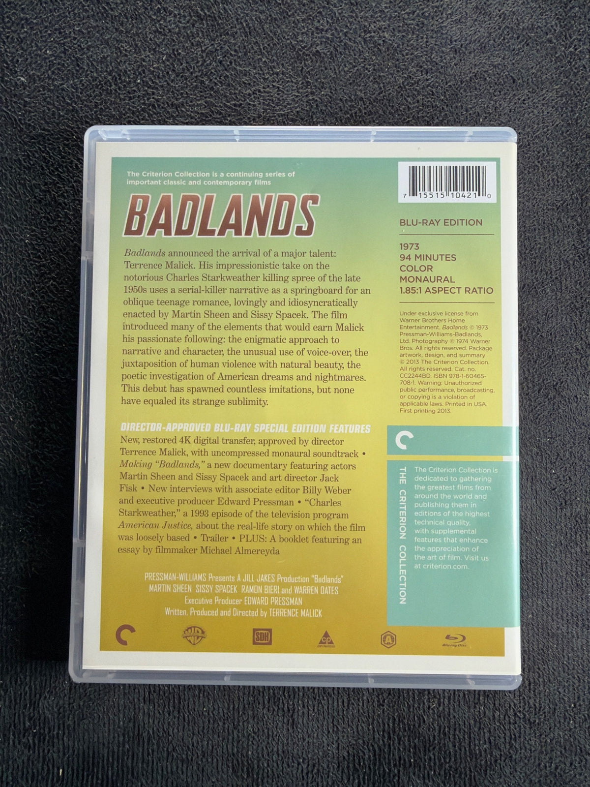 Badlands (Blu-ray, Criterion Collection, 70's Classic, Special Edition)