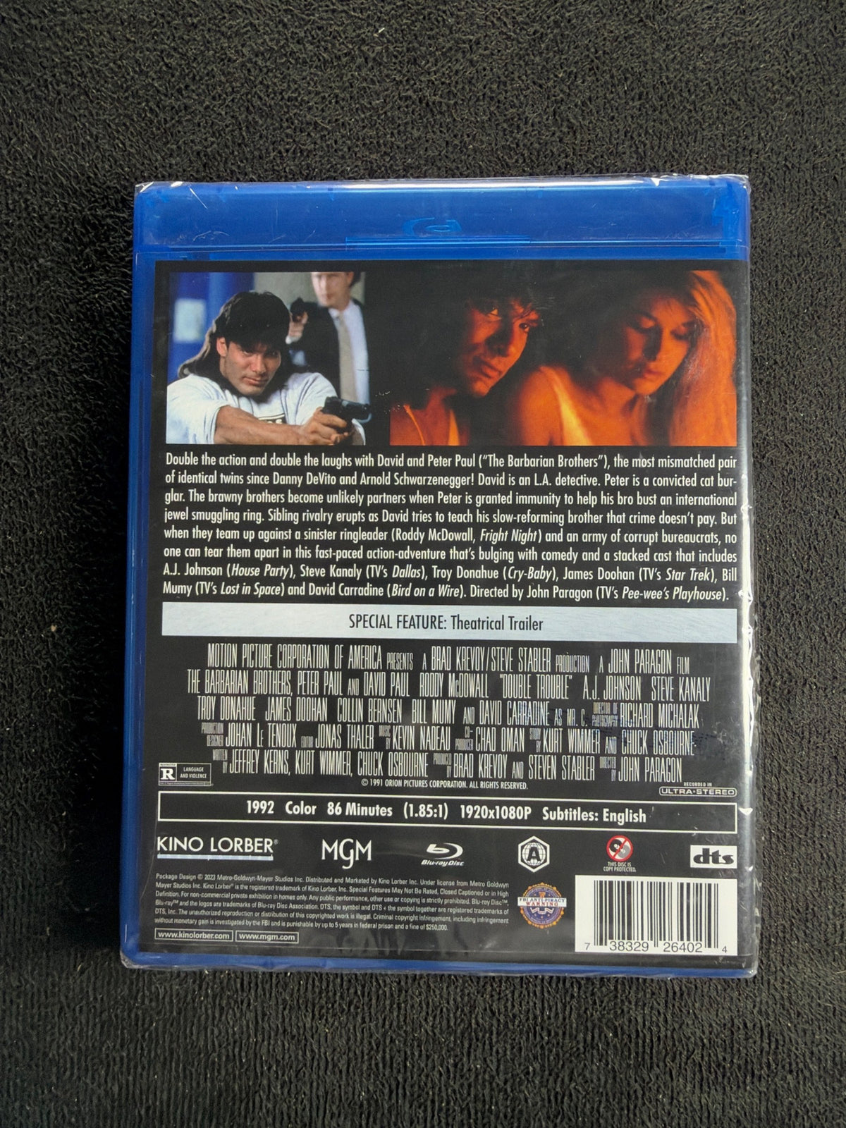 Double Trouble (Blu-ray, Kino Lorber, 90's Classic, Widescreen, NEW/Sealed)