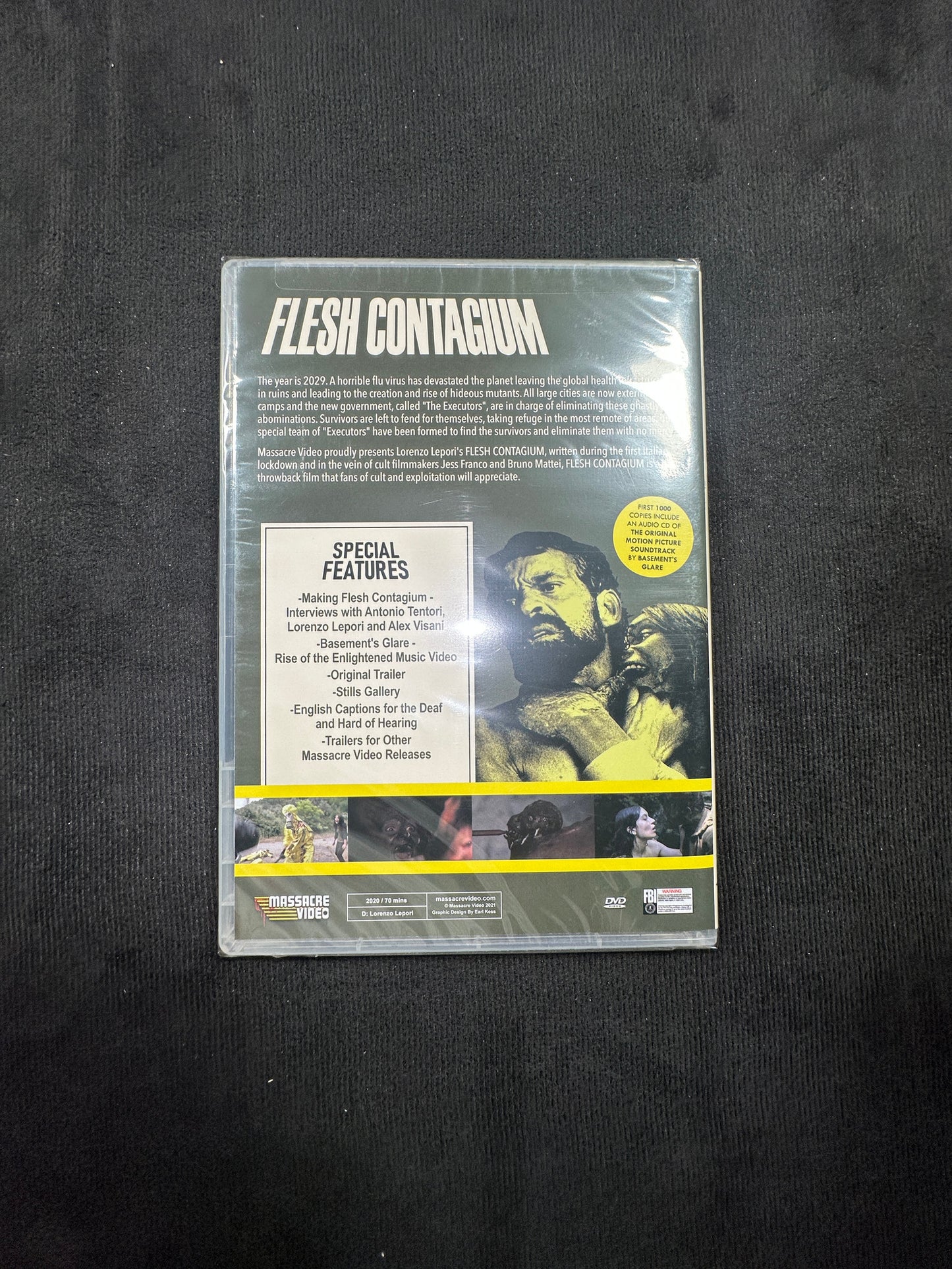 Flesh Contagium (DVD, Massacre Video, 2020 Classic Horror, NEW/Sealed)